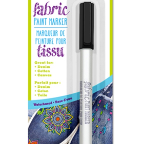 Permanent Fabric Paint Marker (Black) - Picture 2 of 5
